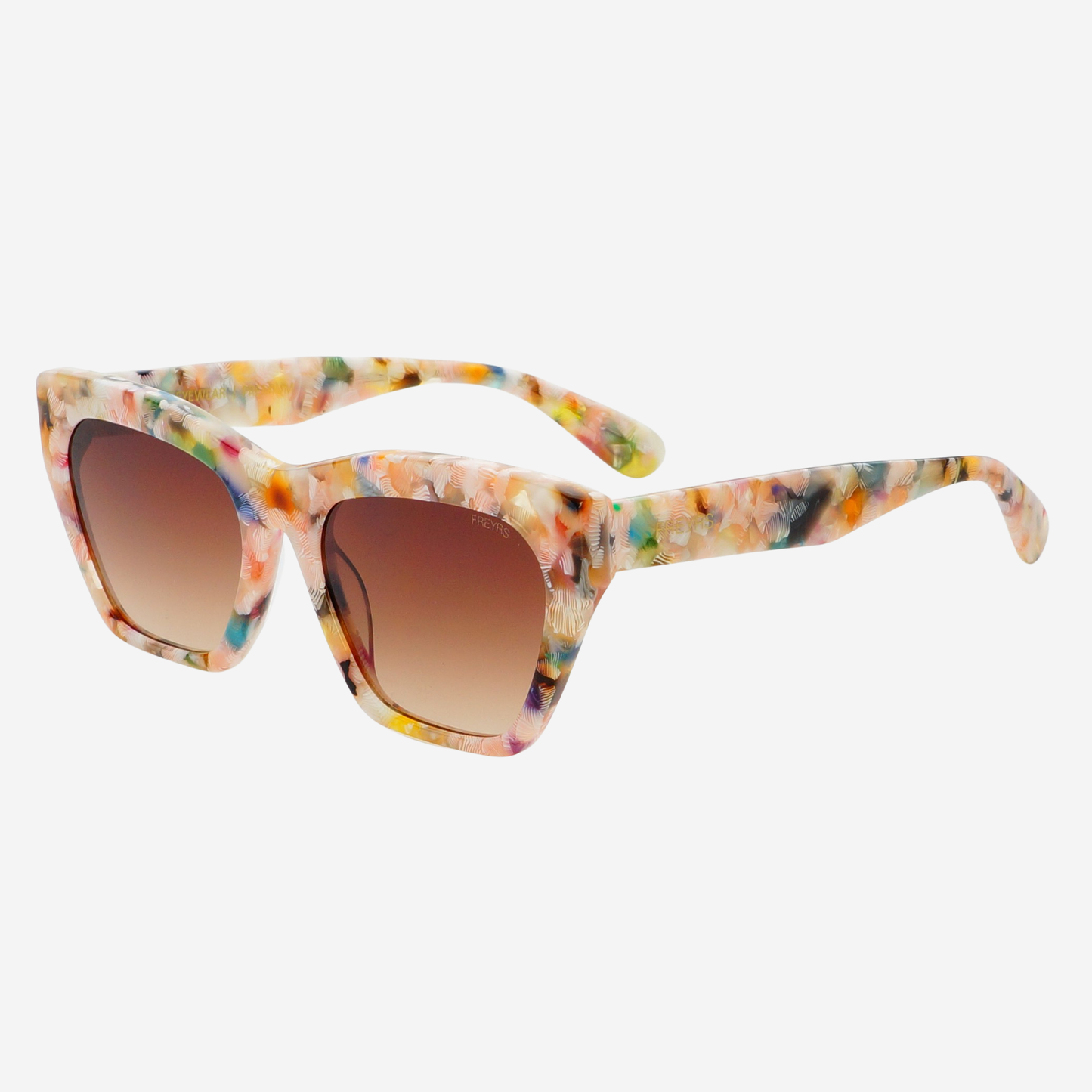 Gia Acetate Cat Eye Sunglasses, Pink Pearl