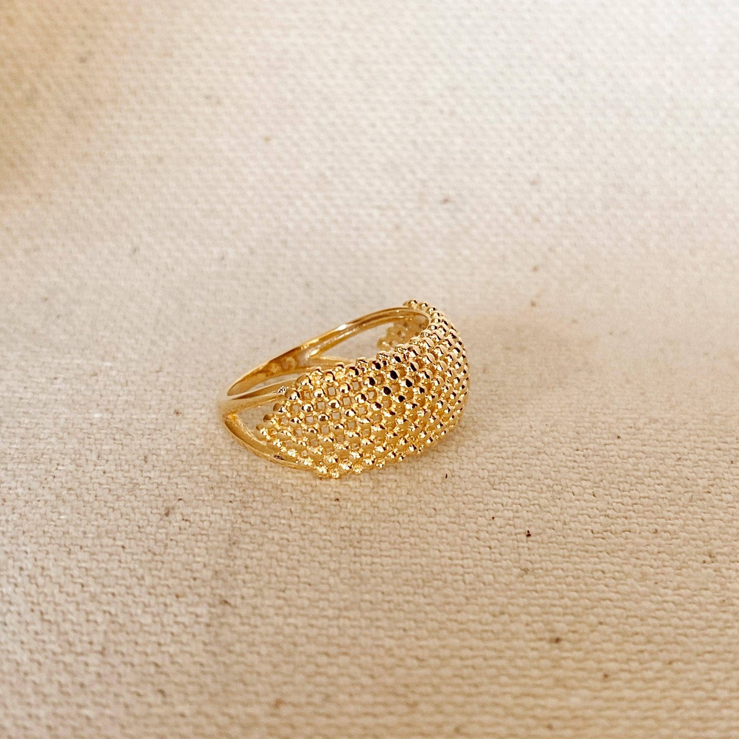 Bead Cluster Ring, 18k Gold Filled