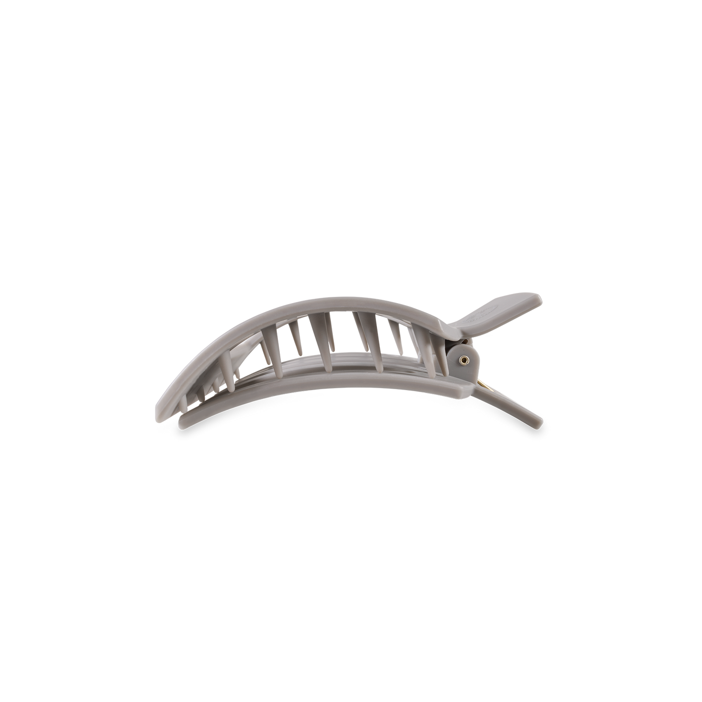 Square Flat Hair Clip | Silver Flames |Small
