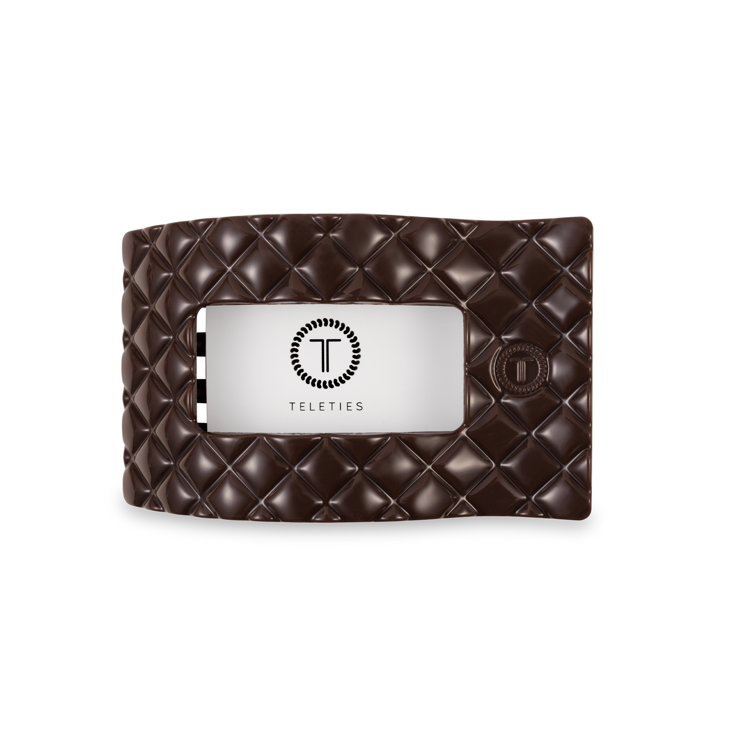 Flat Rectangle Hair Clip | Truly Taupe Quilted |Medium