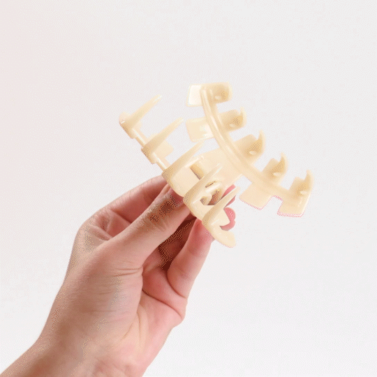 Almond Beige Classic Hair Clip, Large