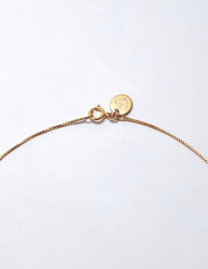 14k Gold Filled Rose Flower Bar Charm Necklace