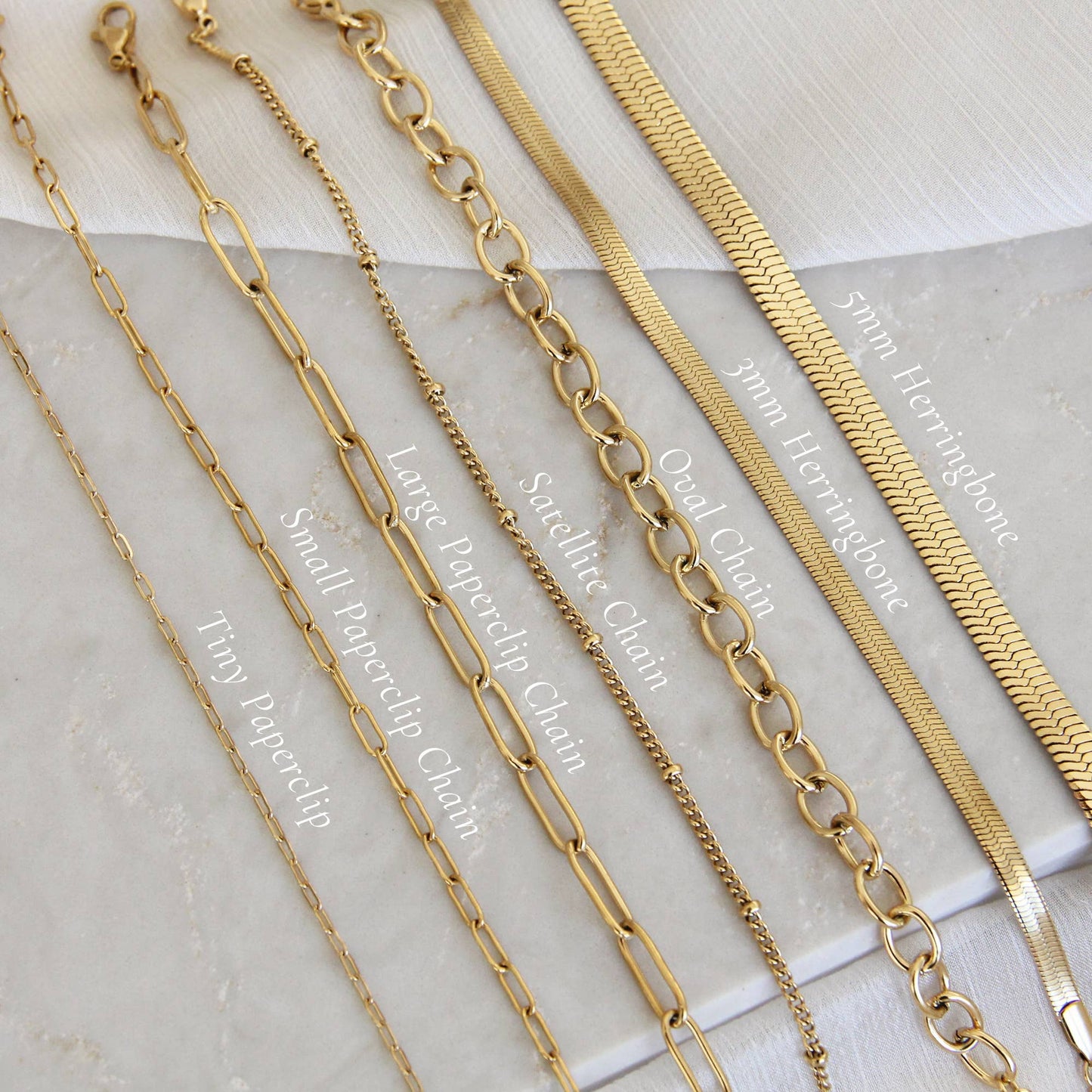 Small Paperclip Chain Bracelet, Gold