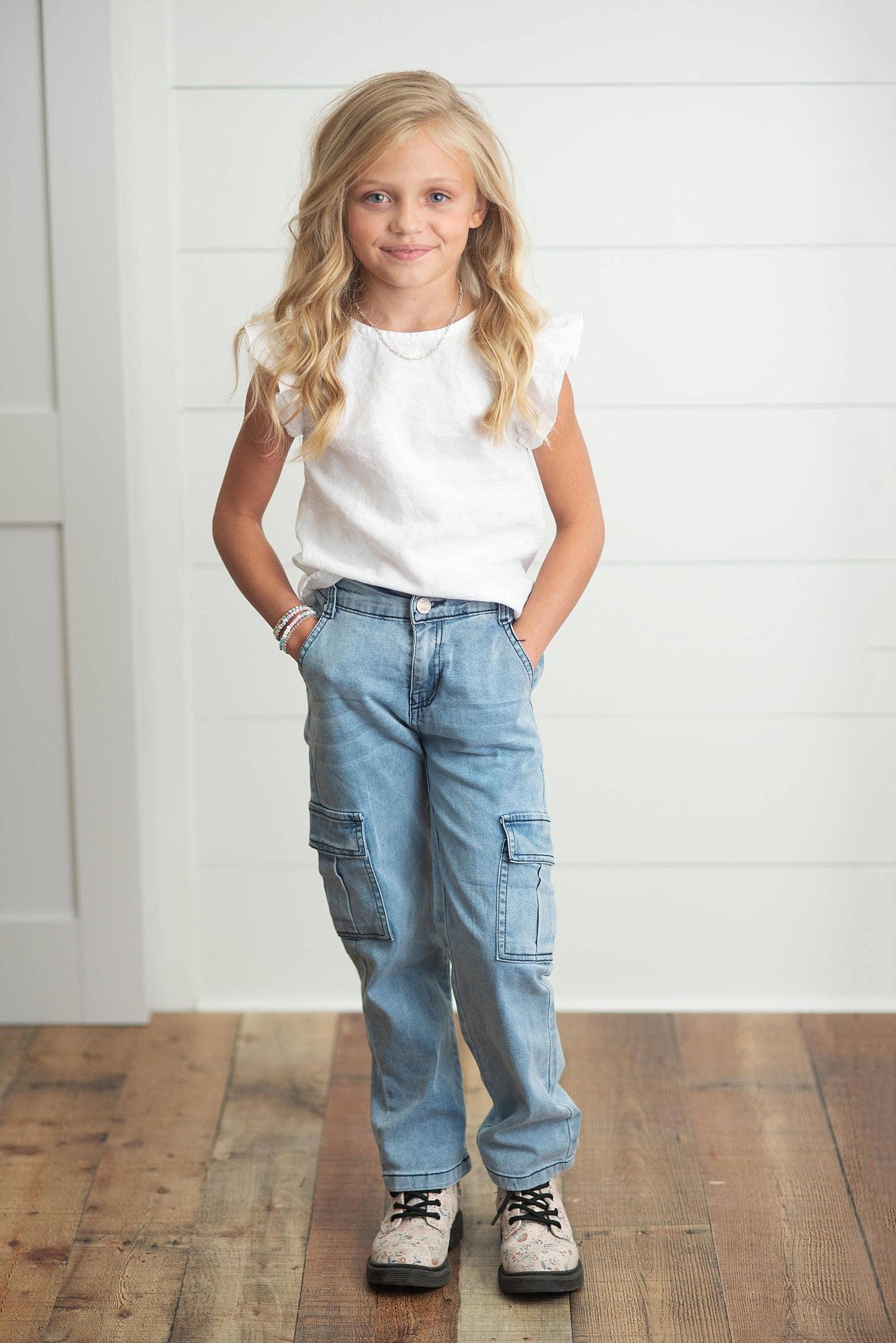 Mia Light Wash Cargo (Kids)