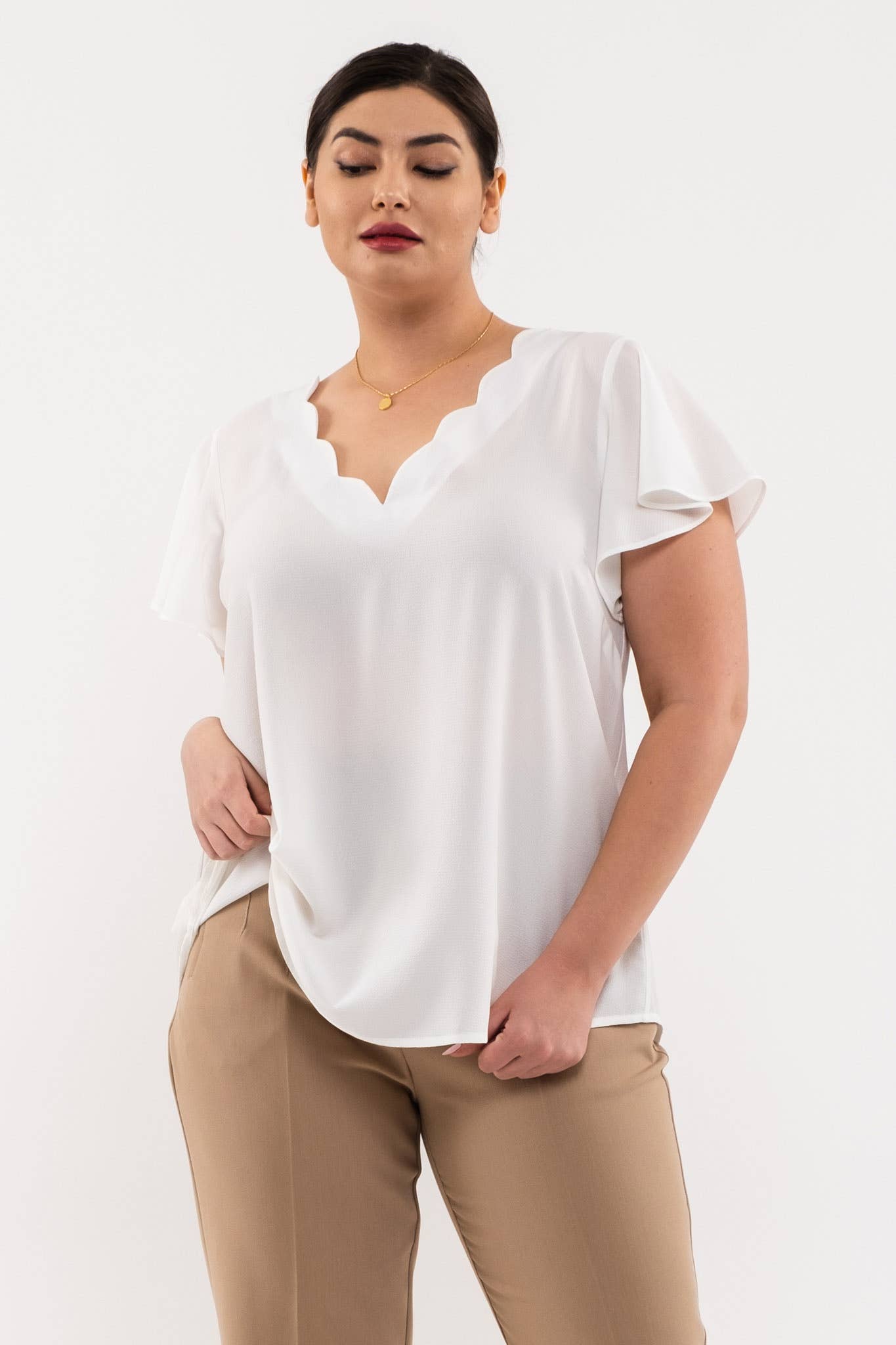 Suze Scalloped Tee