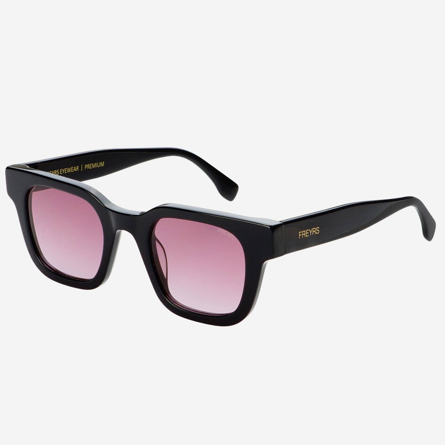 Atlas Acetate Rectangular Sunglasses : Black