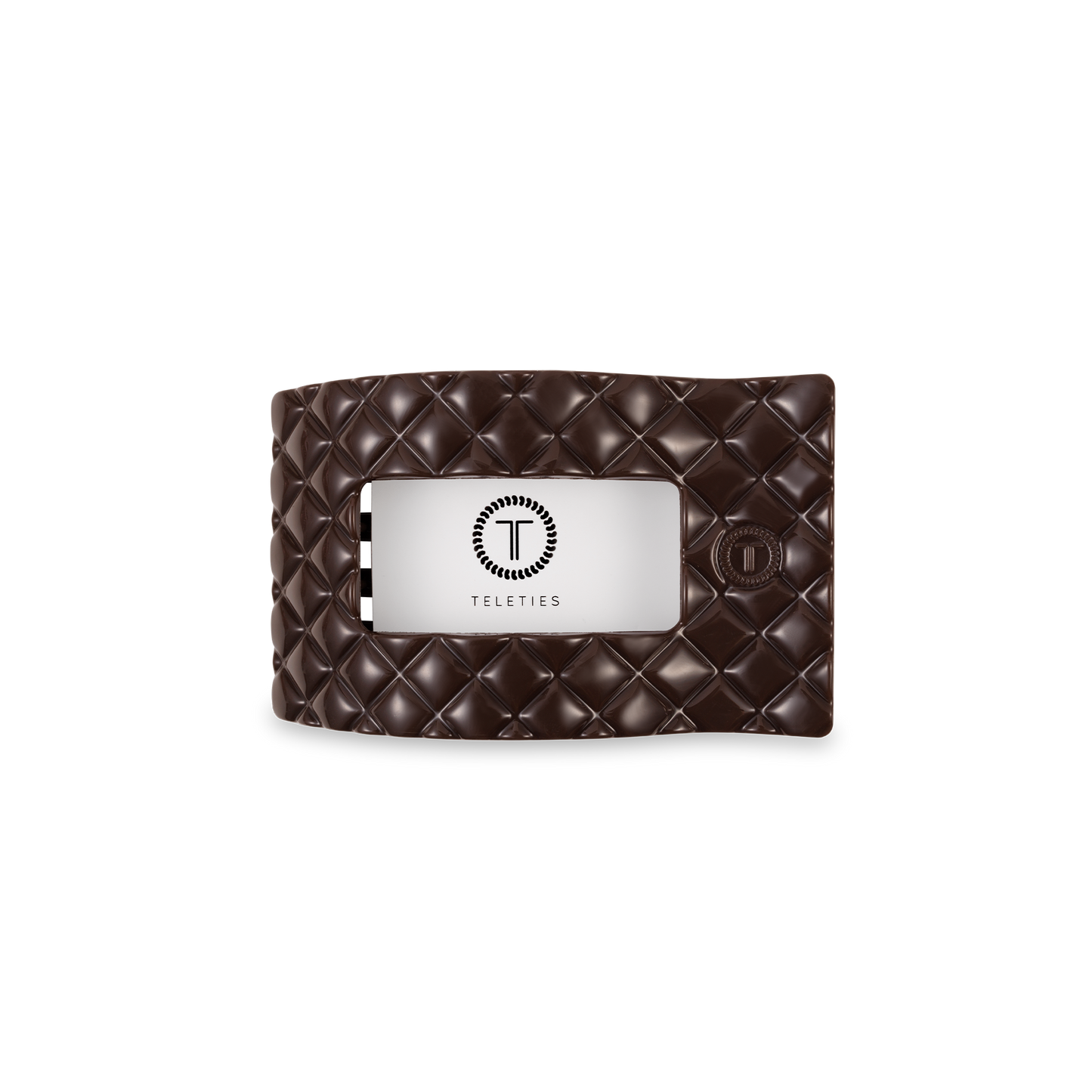 Flat Rectangle Hair Clip | Truly Taupe Quilted |Small