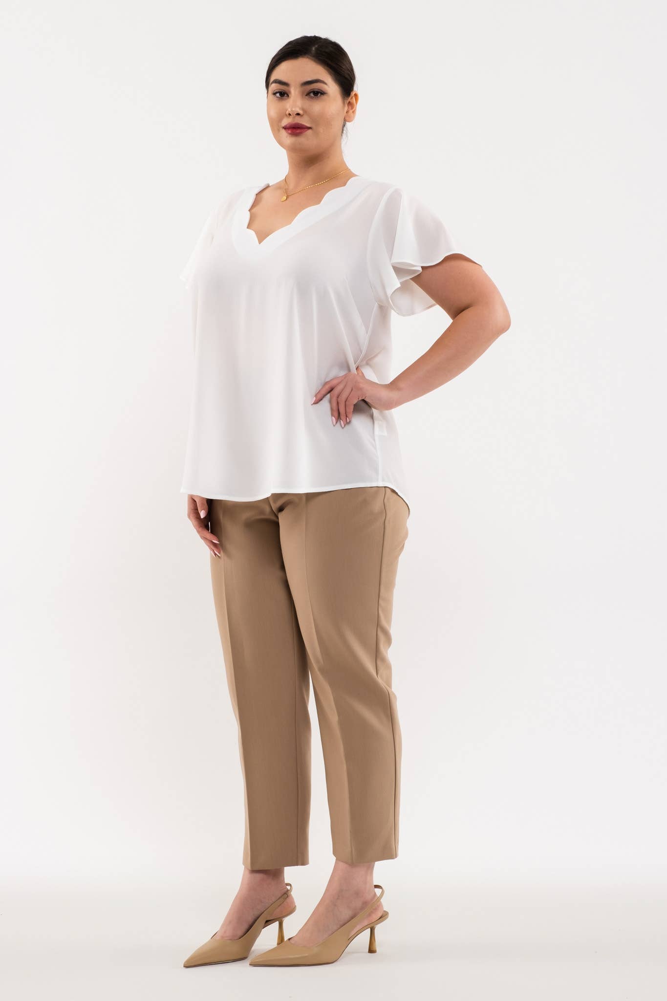 Suze Scalloped Tee