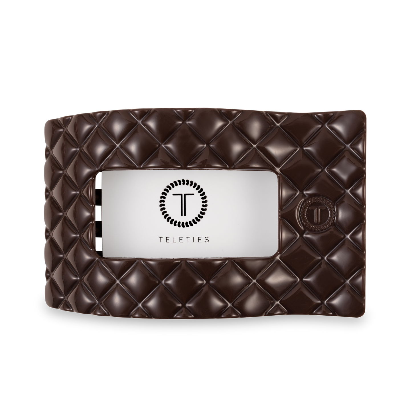 Flat Rectangle Hair Clip | Truly Taupe Quilted |Large