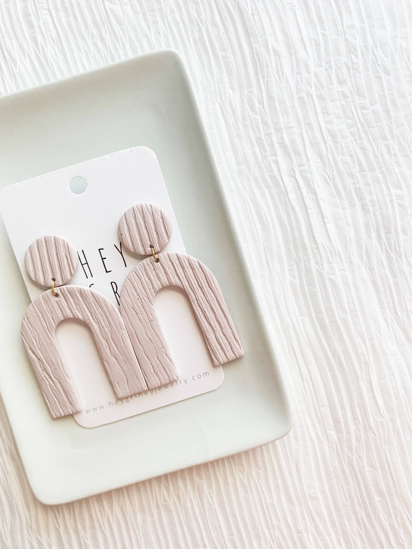 The Azeri Earrings in Cream