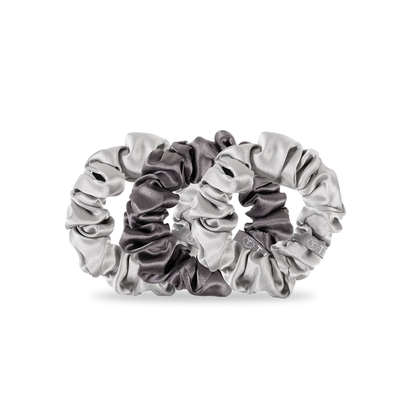 Silk Hair Scrunchie | Silver Flames |Small