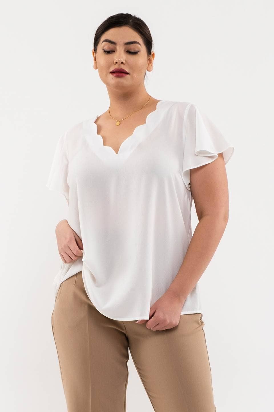 Suze Scalloped Tee
