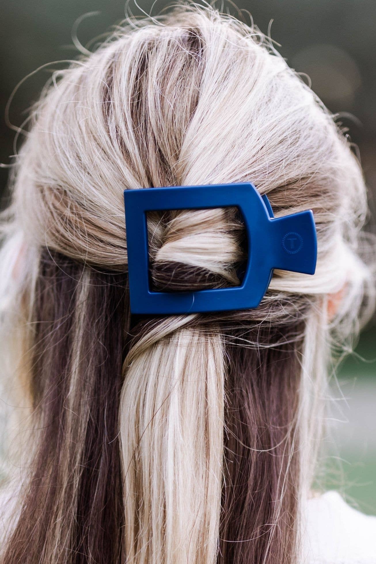 Square Flat Hair Clip | Midnight Rain |Medium