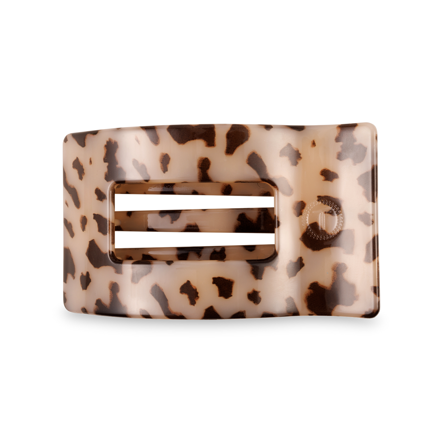 Blonde Tortoise Flat Rectangle Hair Clip, Medium