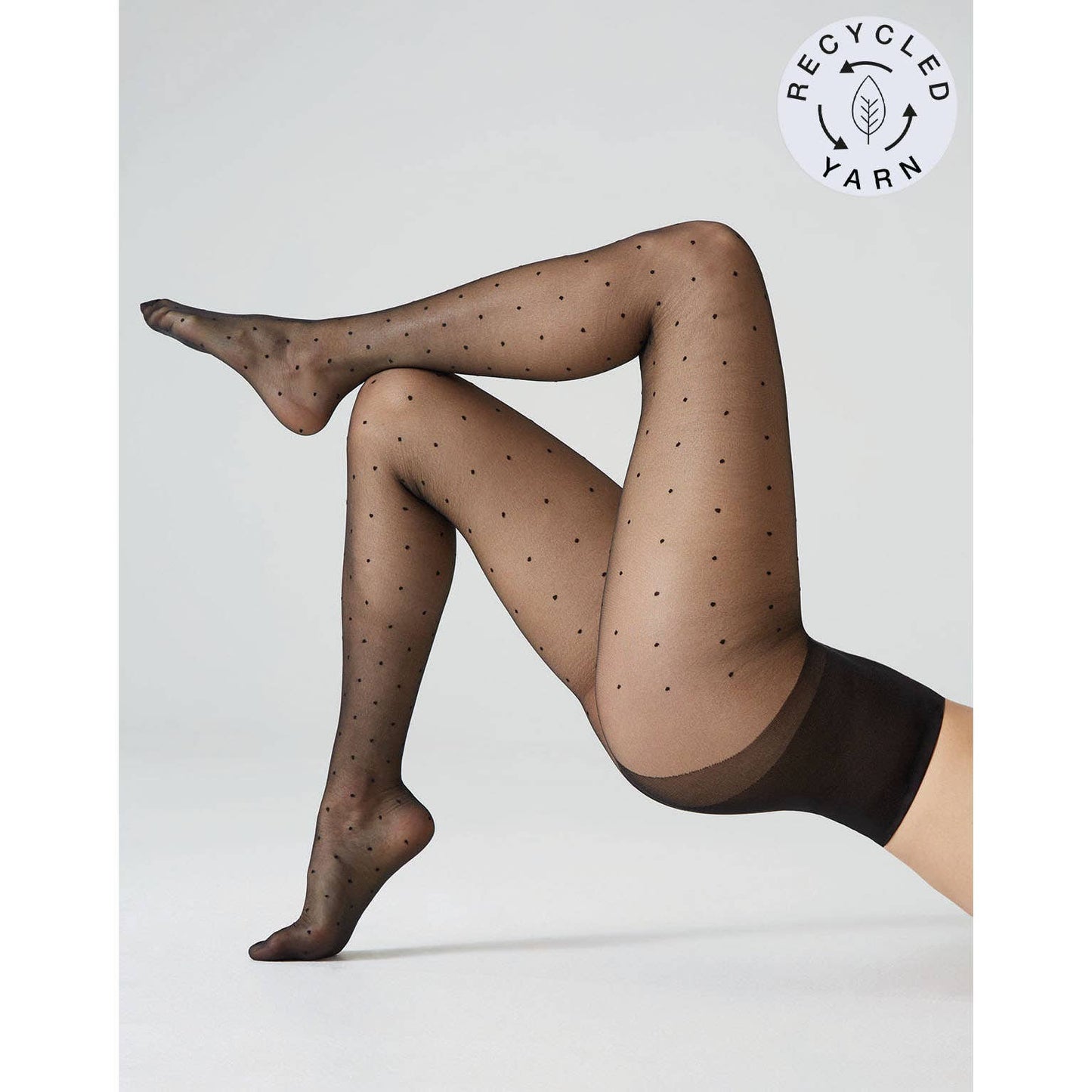 Polka Dots Tights Sizes Up to 4XL, Recycled Sheer Tights