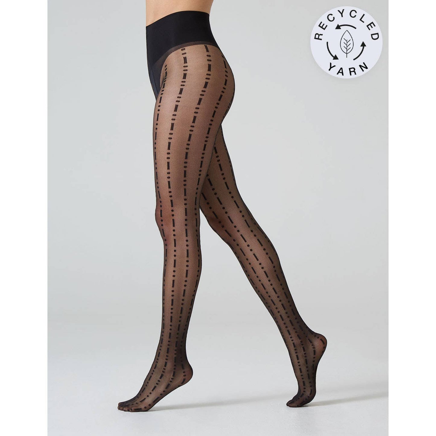 Fashion Tights, Sheer Pantyhose, Geometric Tights, Recycled
