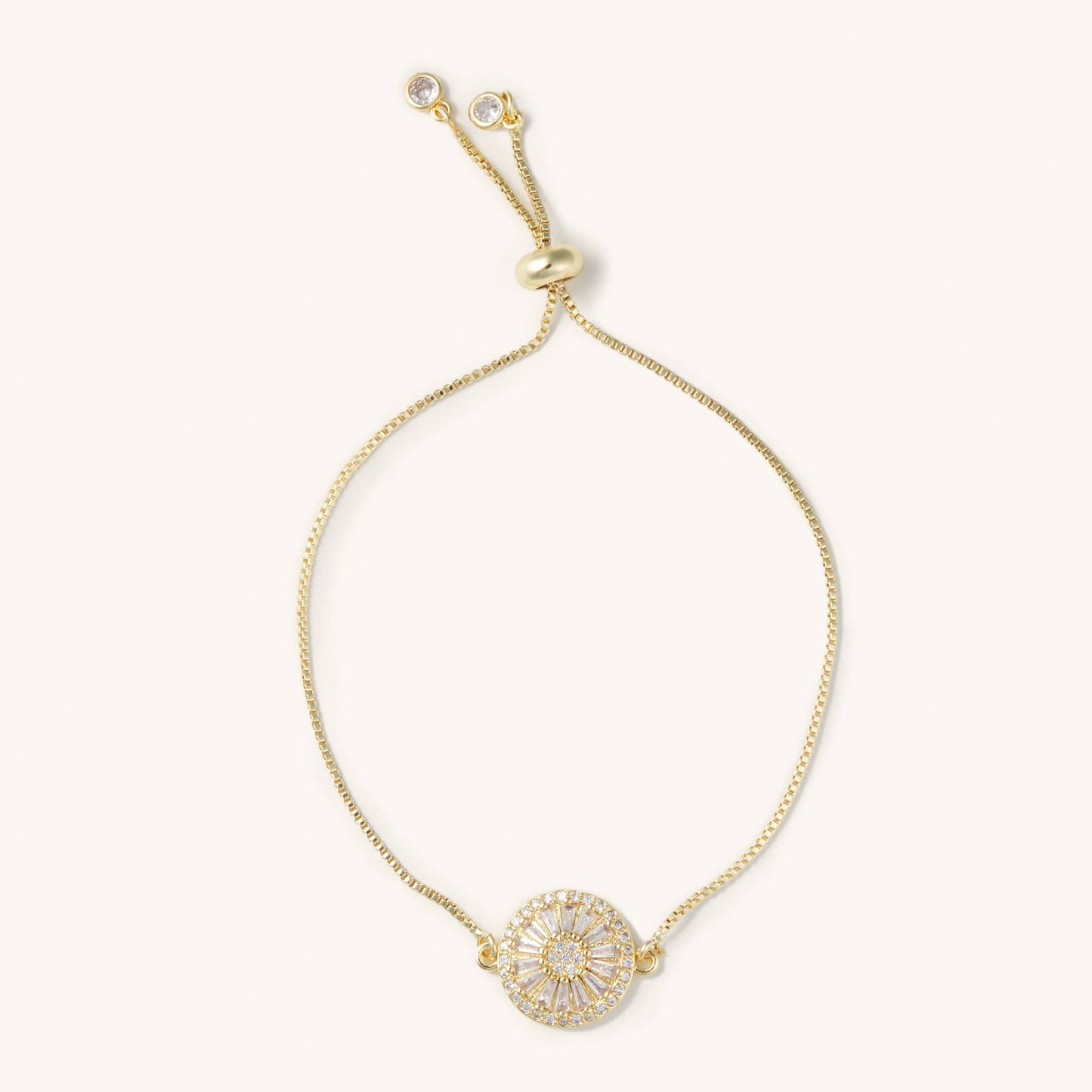 Antique Crystal Sliders: Gold