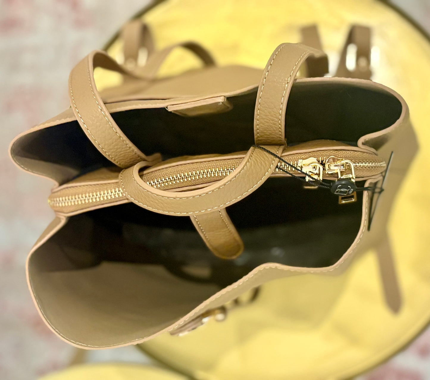 Simone Backpack Purse (Camel)