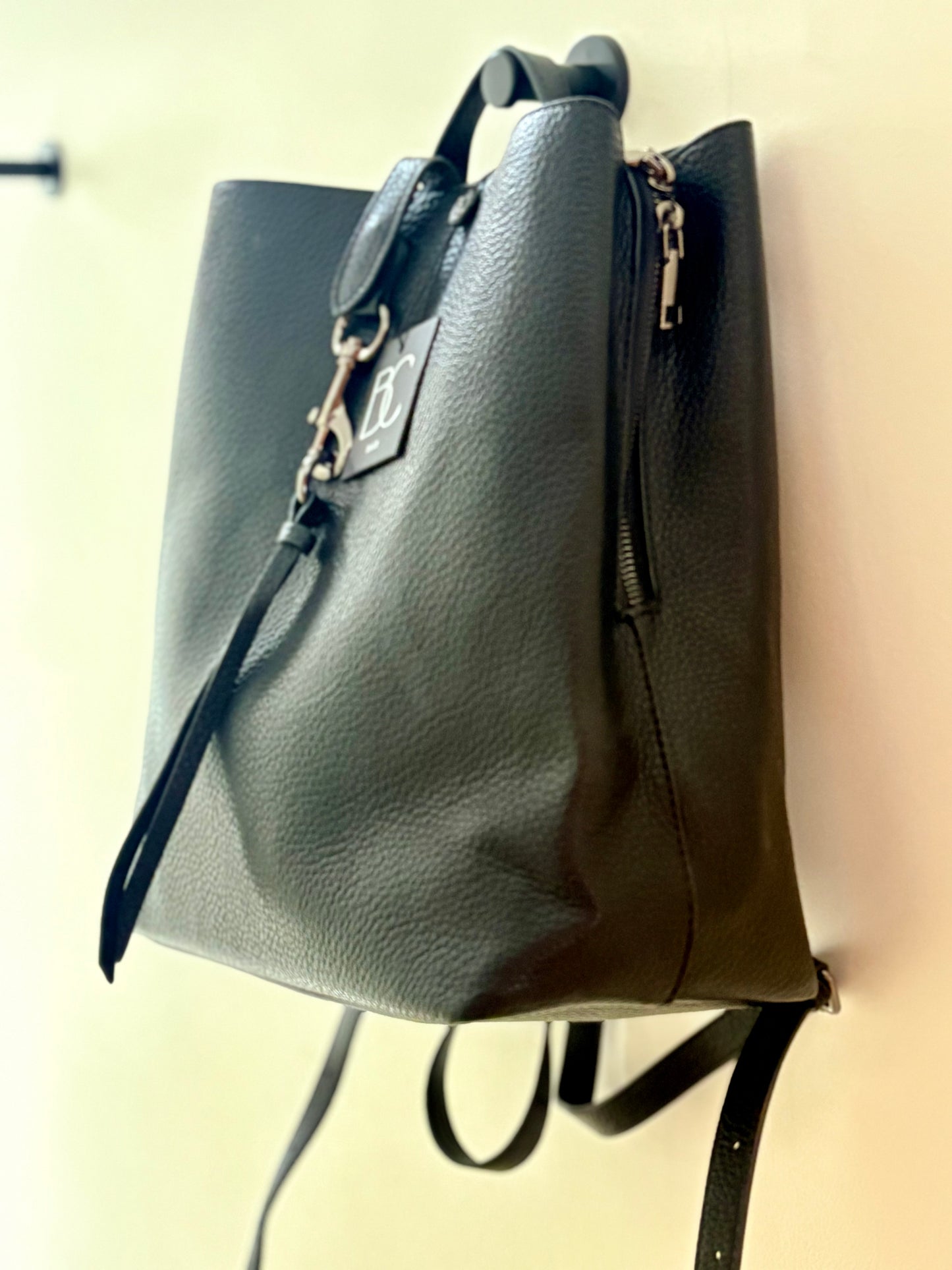 Simone Backpack Purse (Black)
