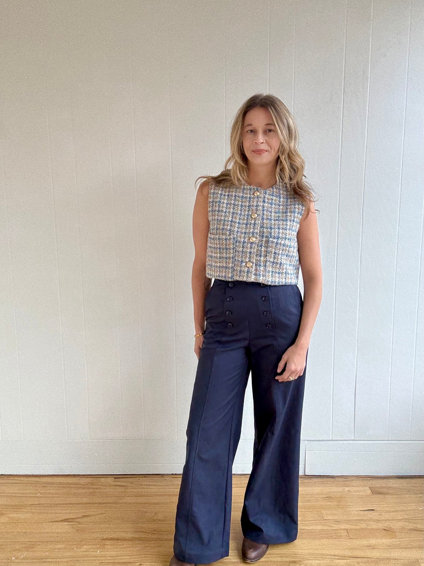 Marine Button Front Pant