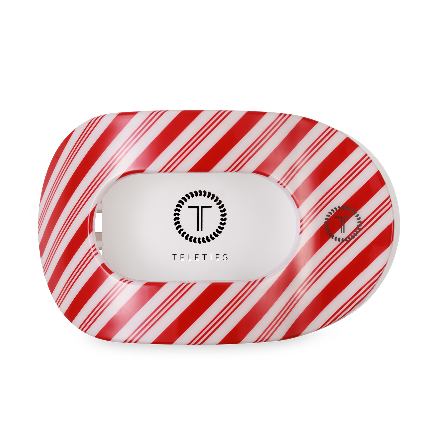 Flat Round Hair Clip | Candy Cane Crush | Large