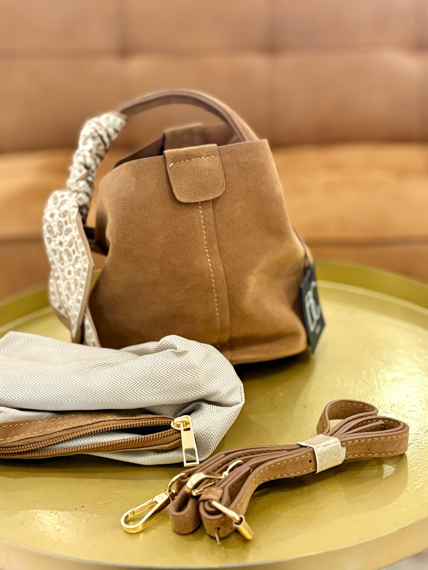 Blair Bucket Bag (Tan)