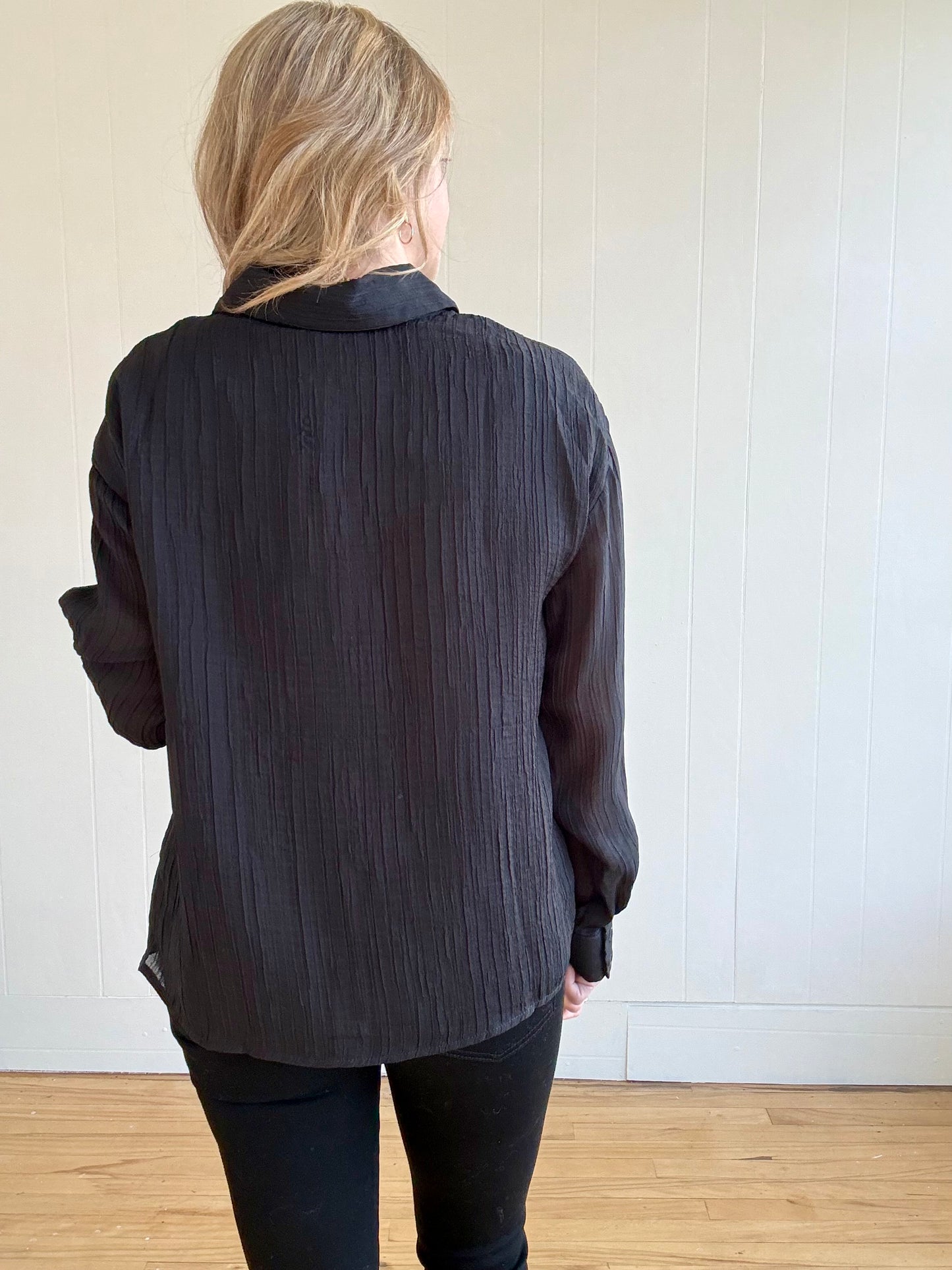 Anne Textured Button Up