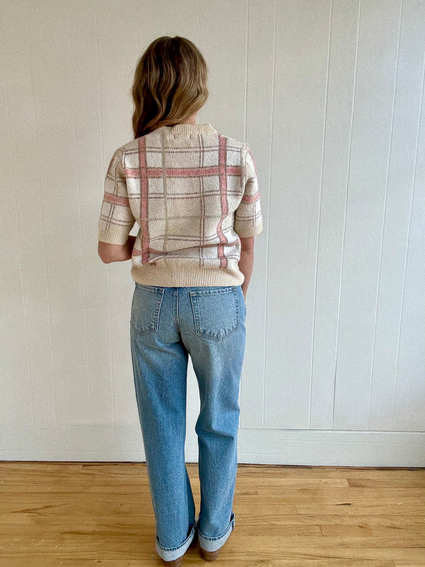 Plaid Dreams Sweater (Ivory)