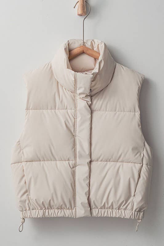 Essential Puffer Down Vest (Ivory)