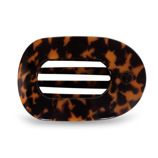 Round Flat Hair Clip | Tortoise |Large
