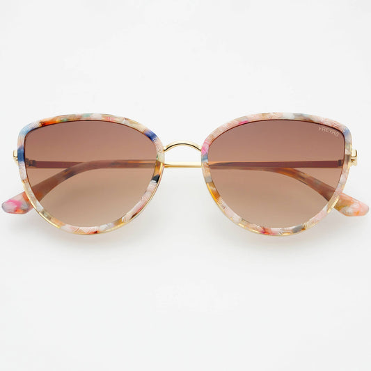 Luna Acetate Cat Eye Sunglasses, Rose Tortoise
