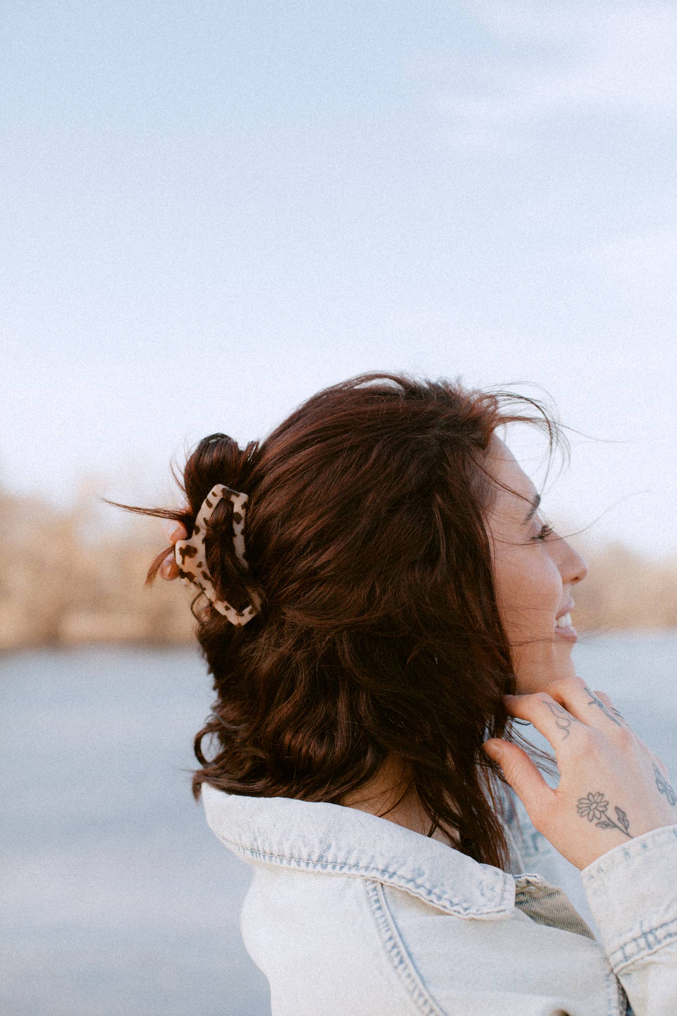 Open Hair Clip | Blonde Tortoise | Medium