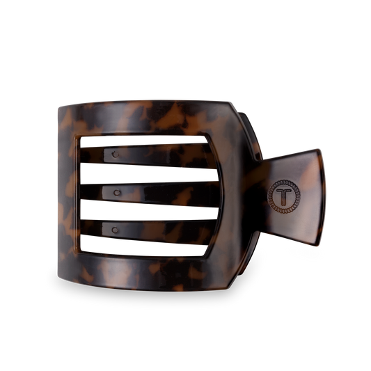 Square Flat Hair Clip | Tortoise | Large
