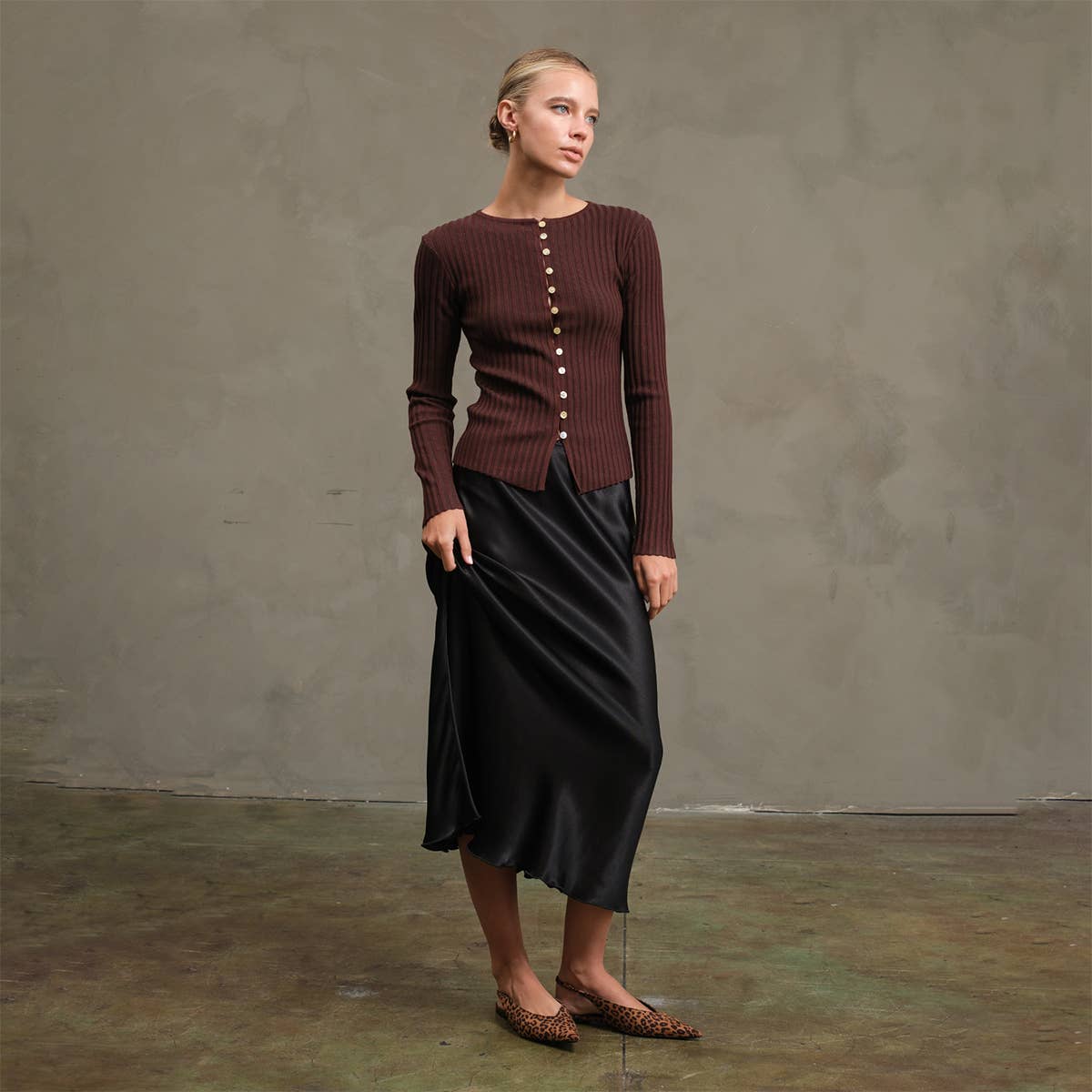 Sophie knit Button Top