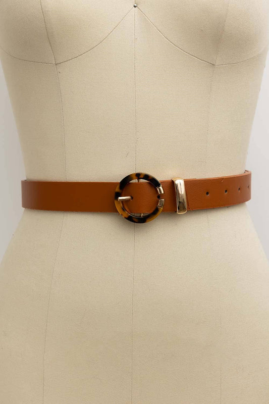 Yvette Buckle Belt (Camel)