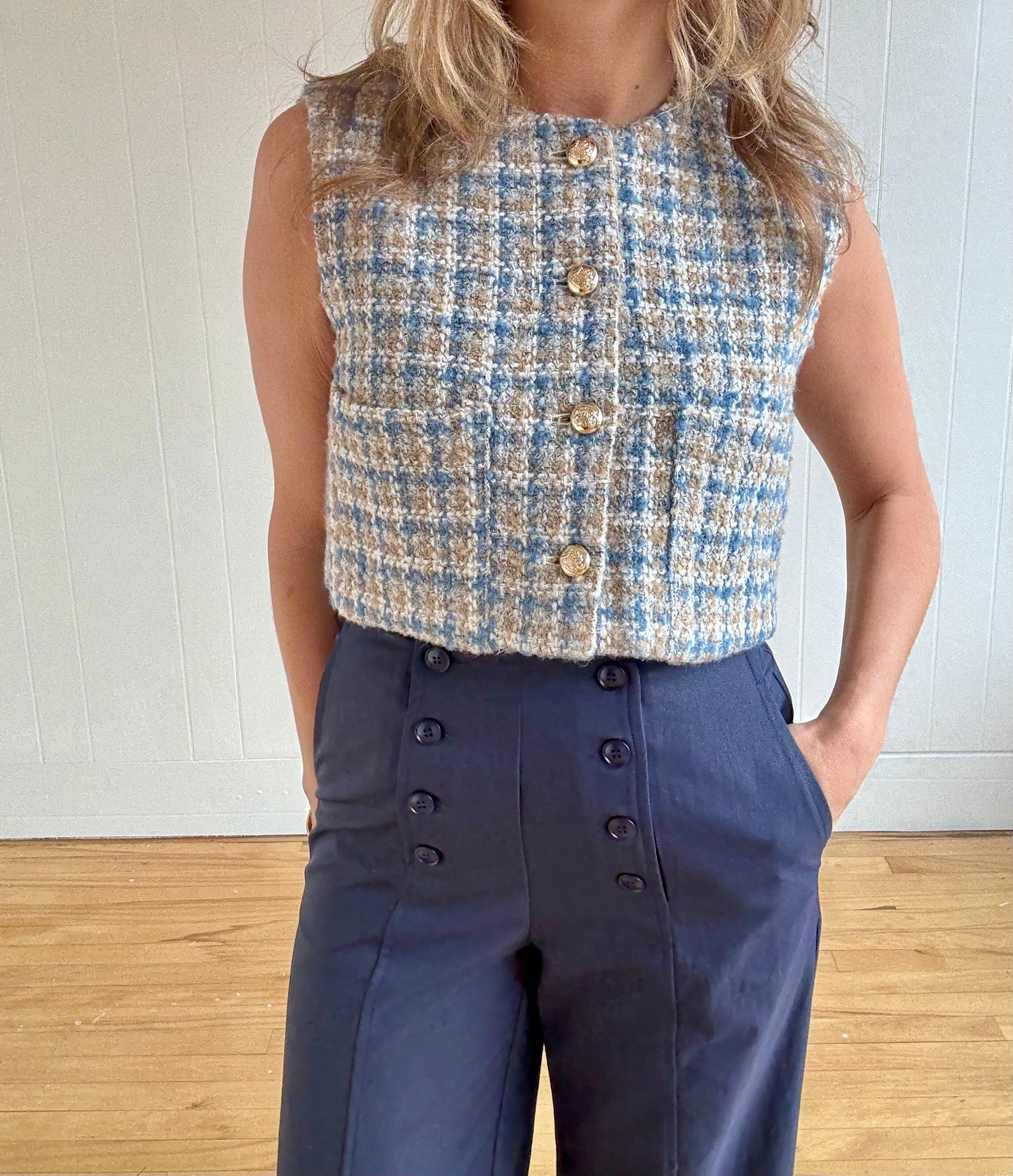 Marine Button Front Pant