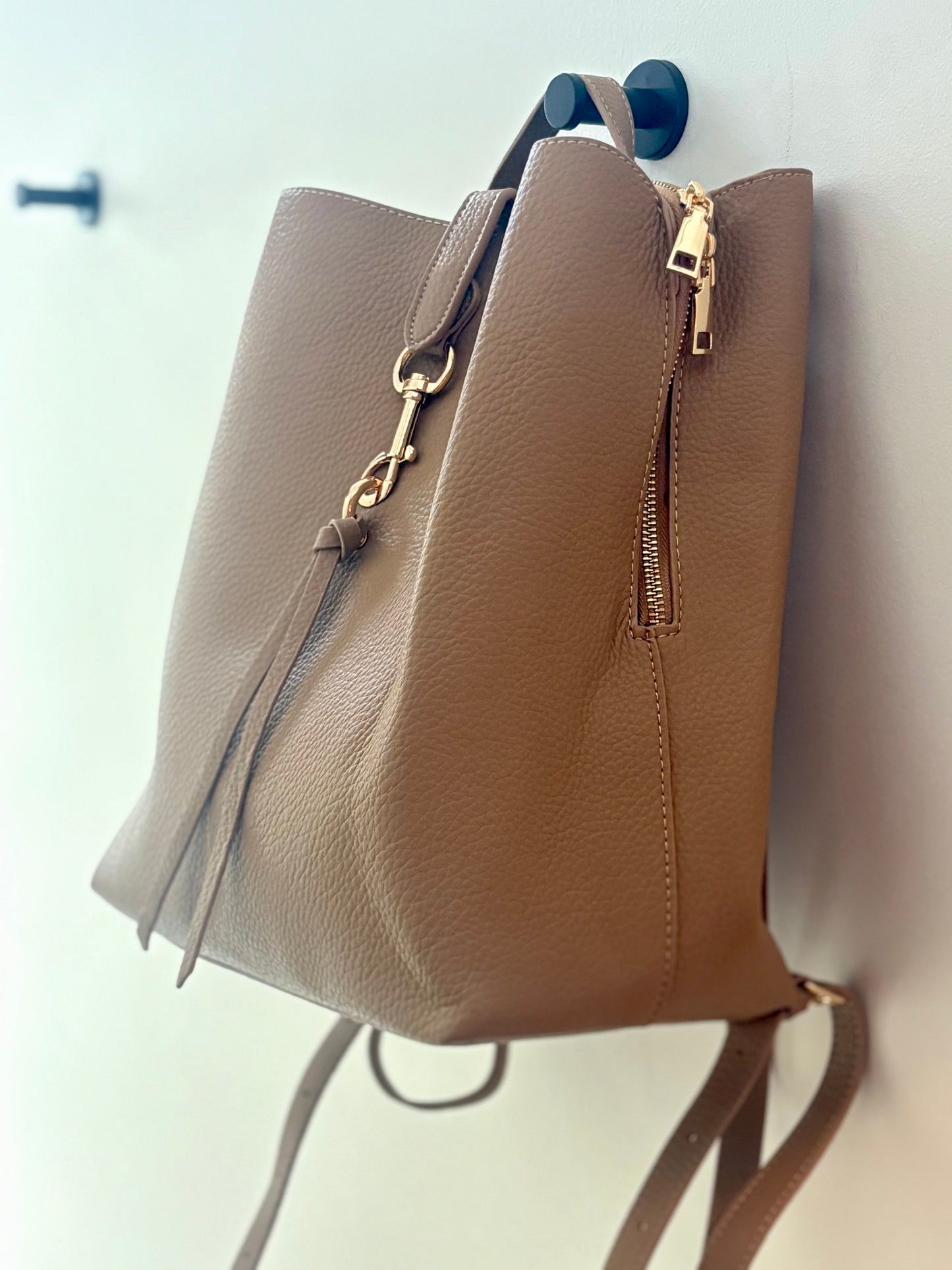 Simone Backpack Purse (Camel)