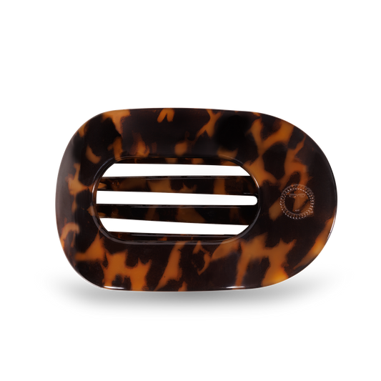 Round Flat Hair Clip | Tortoise | Medium