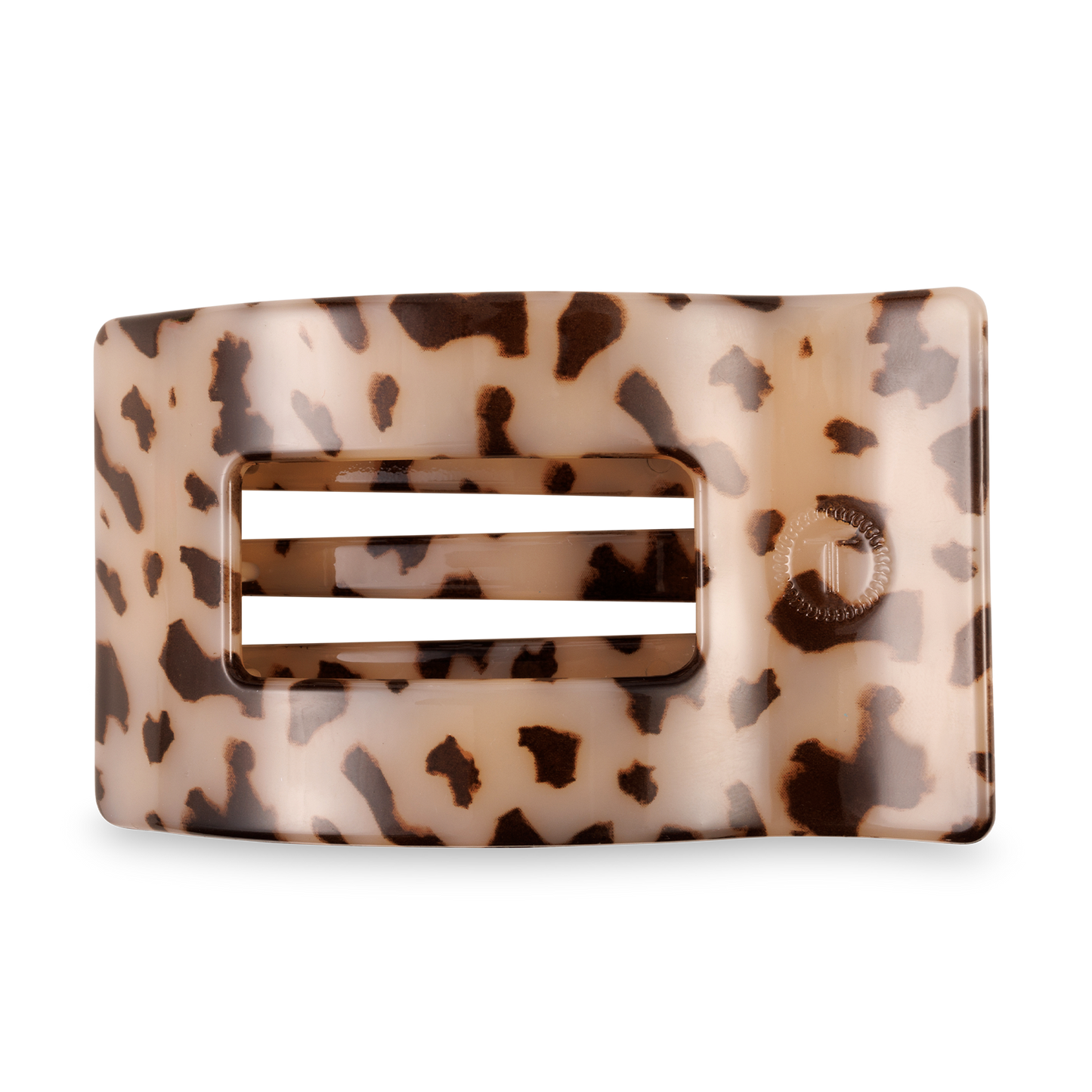 Blonde Tortoise Flat Rectangle Hair Clip, Large