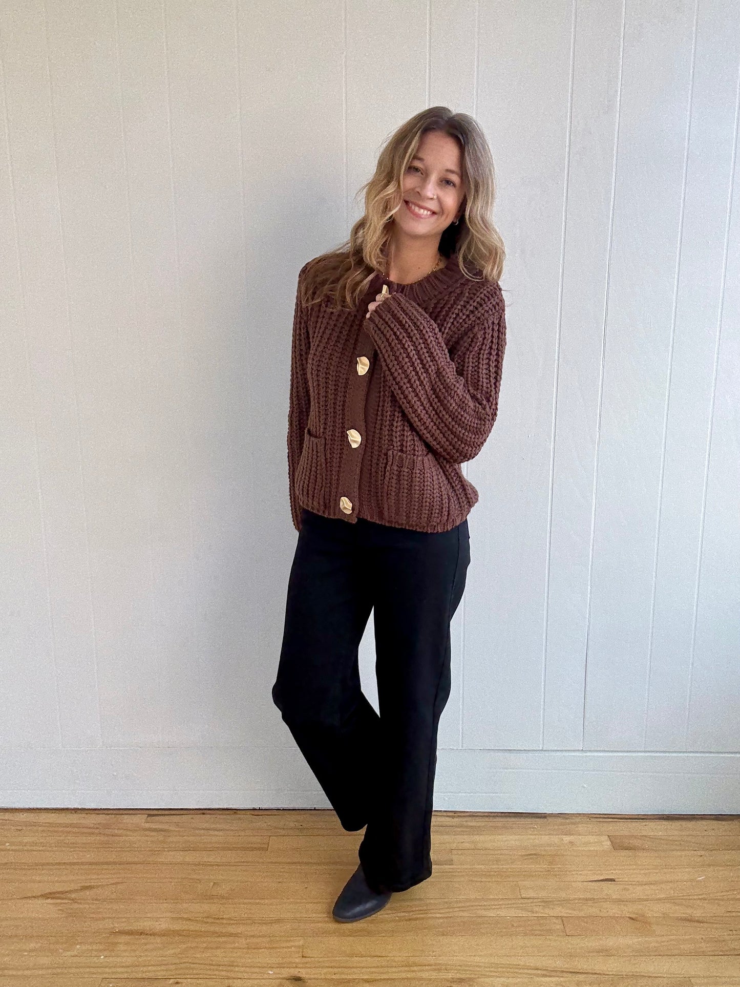 Harper Cardigan (Brown)