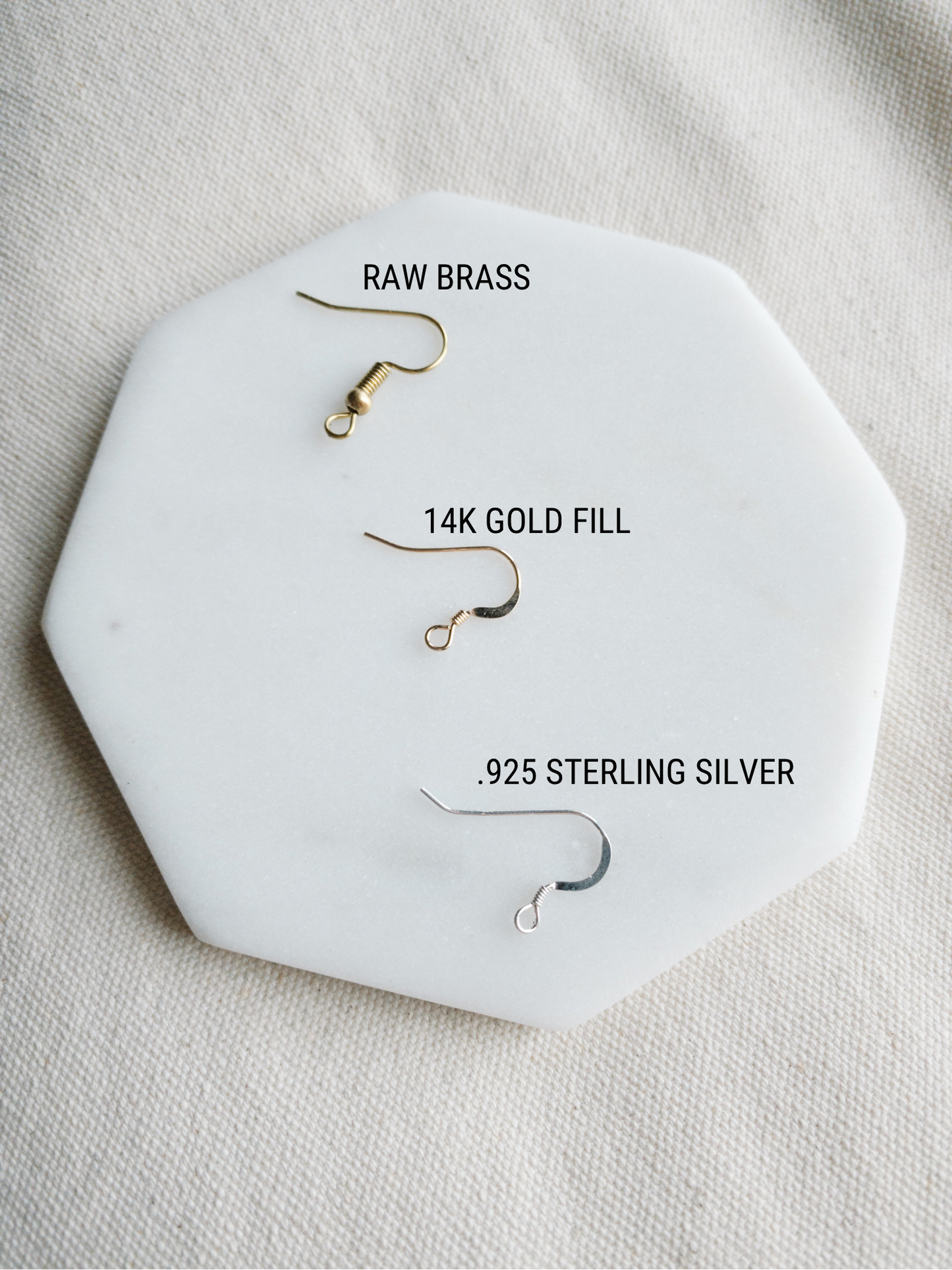 Brass Bar Earrings: Raw Brass Hooks