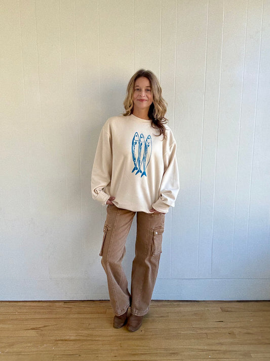 Three Little Fish Sweatshirt (Sand)