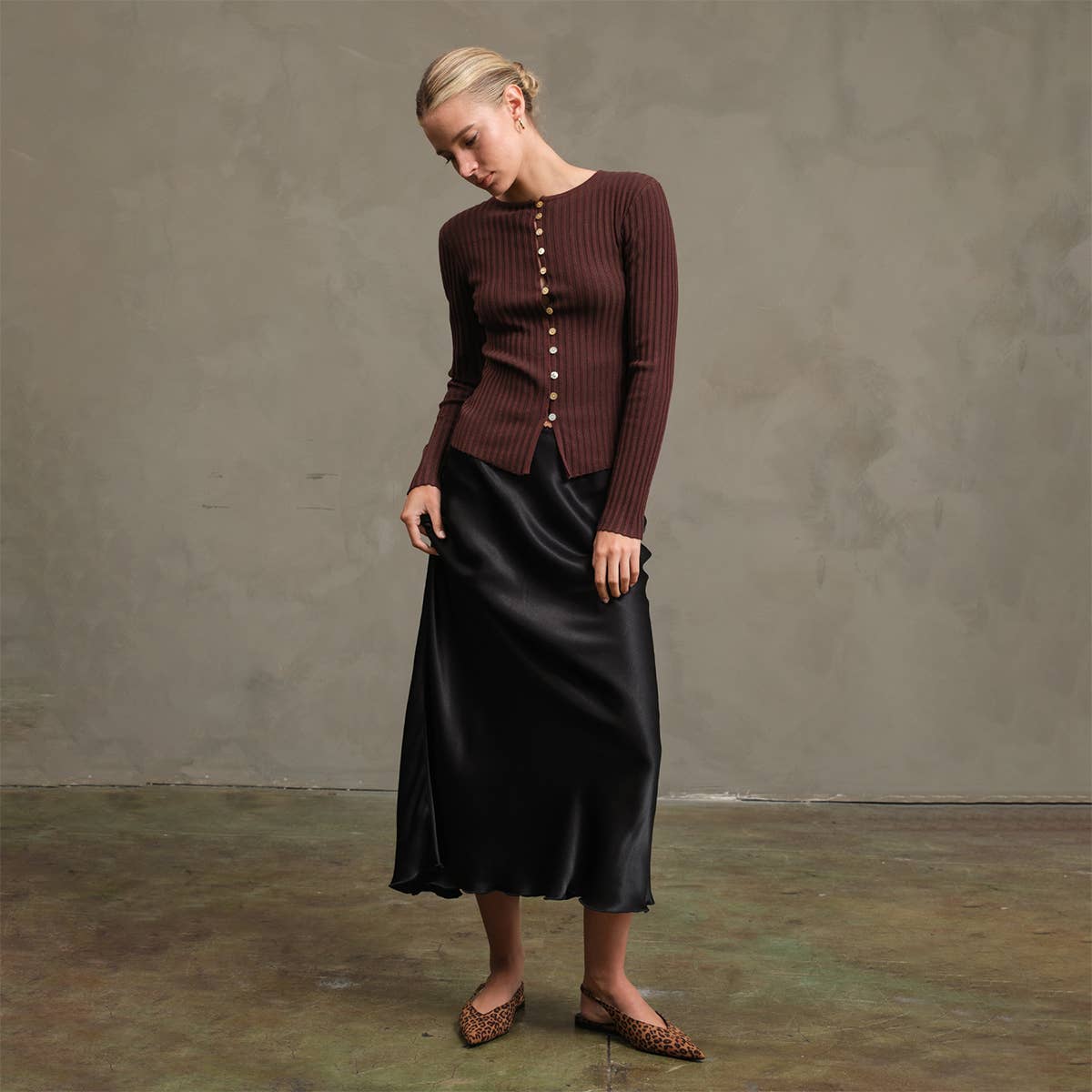 Sophie knit Button Top
