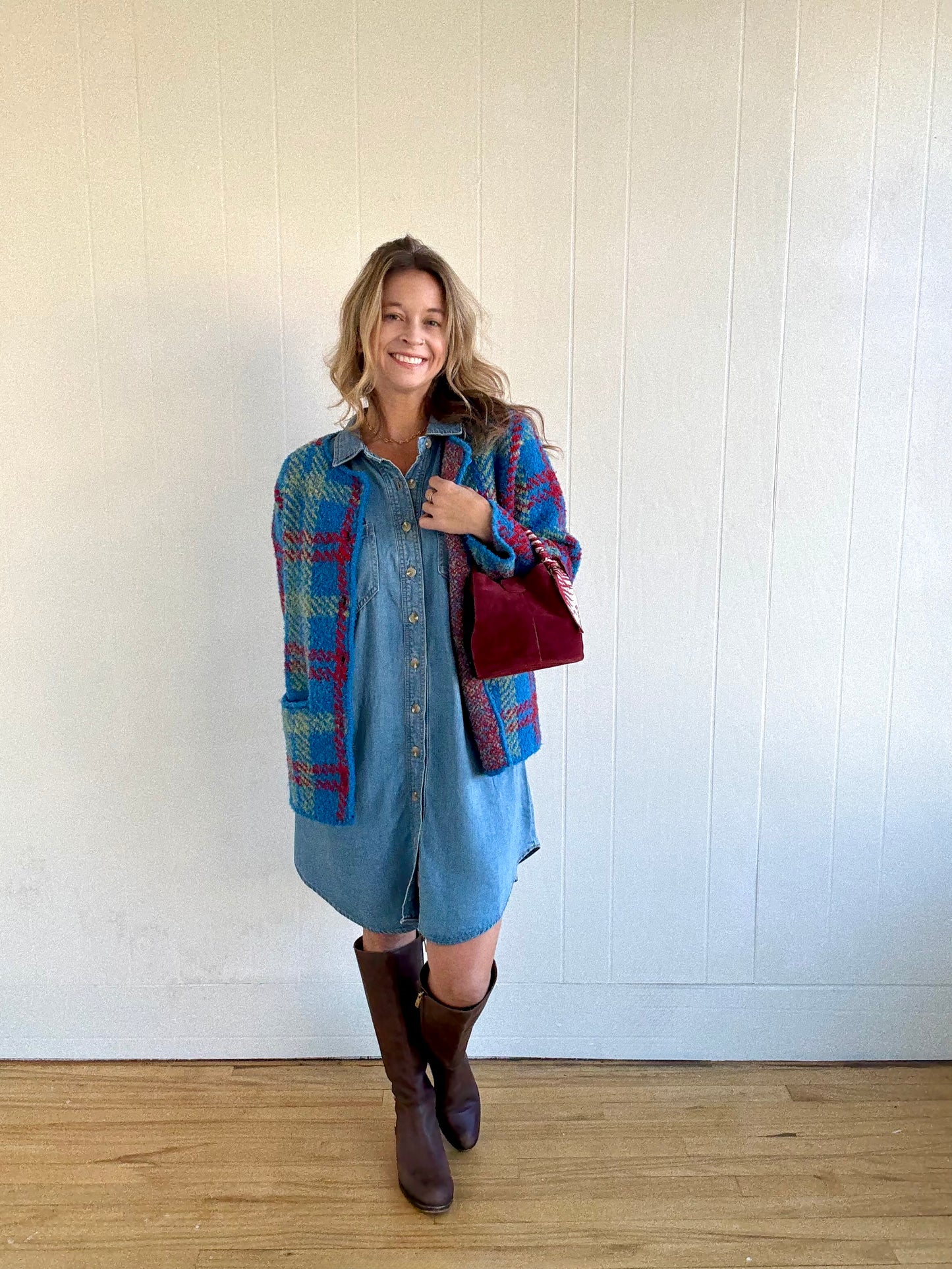 Blair Bucket Bag (Burgundy)