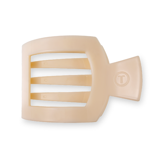 Almond Beige Square Flat Hair Clip, Large