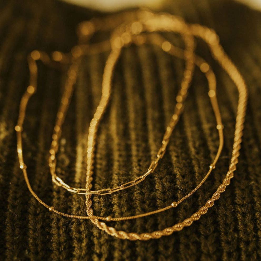 Annie Gold Filled Satellite Necklace: 16"