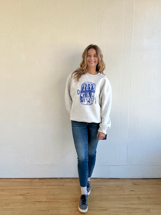 Salty Sardines Sweatshirt (Oat Heather)