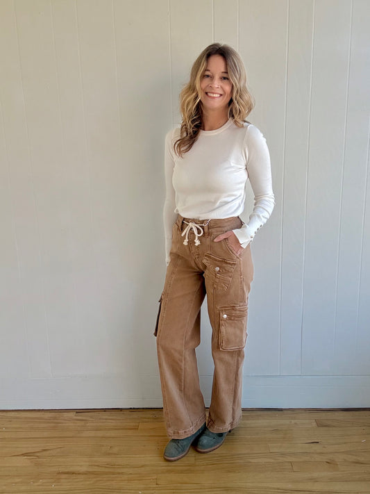 Button Cuff Top (Ivory)