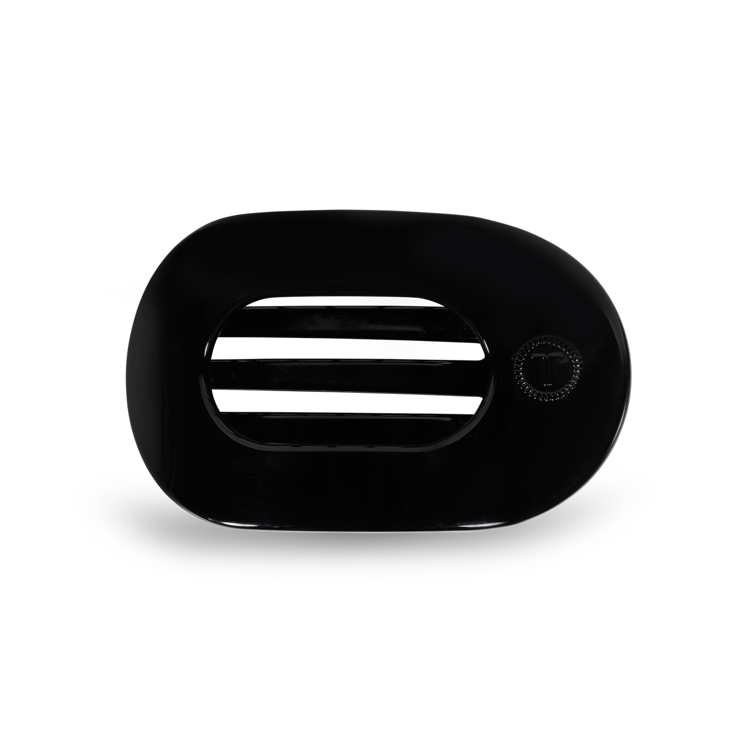 Round Flat Hair Clip | Jet Black | Small