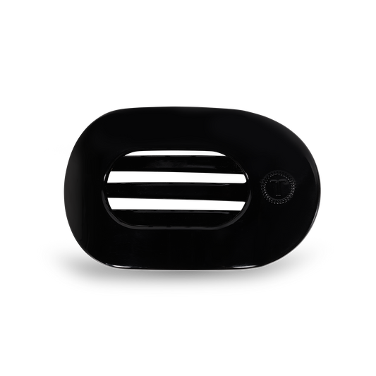 Round Flat Hair Clip | Jet Black | Small